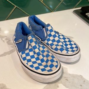 Vans Classic Slip-On Checkerboard Blue Size 12 Kids